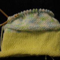 Unfinished baby hat