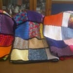 A beautiful hand-crafted lap blanket for some blessed nursing home resident!