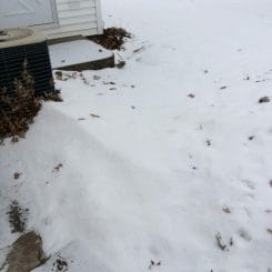 Can you see the snow drift? This is outside my back door.