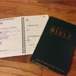 My Bible and date book. One brings freedom, the other enslaves - if I let it.