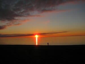 sunrset on Presque Isle