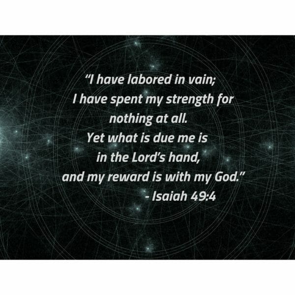 Trusting God for the results - Isaiah 49:4