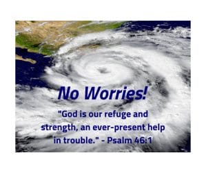 No need to worry when you know God is in control