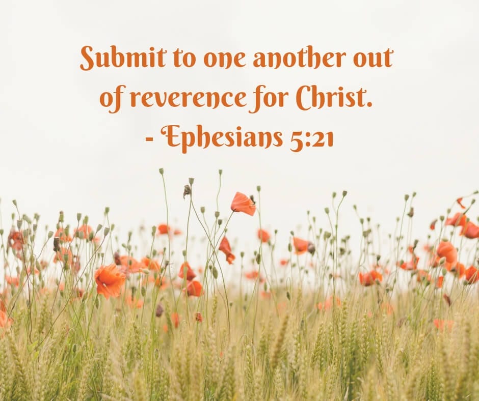 Submit to one another out of reverence for Christ