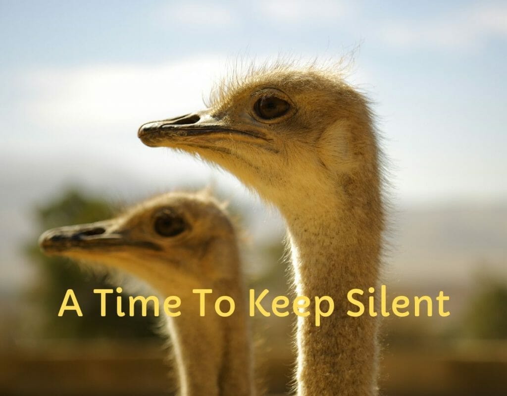 Keeping Quiet - A Time To Keep Silent