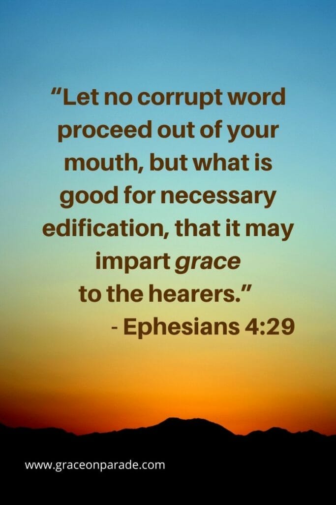Sunrise - Ephesians 4:29 quote