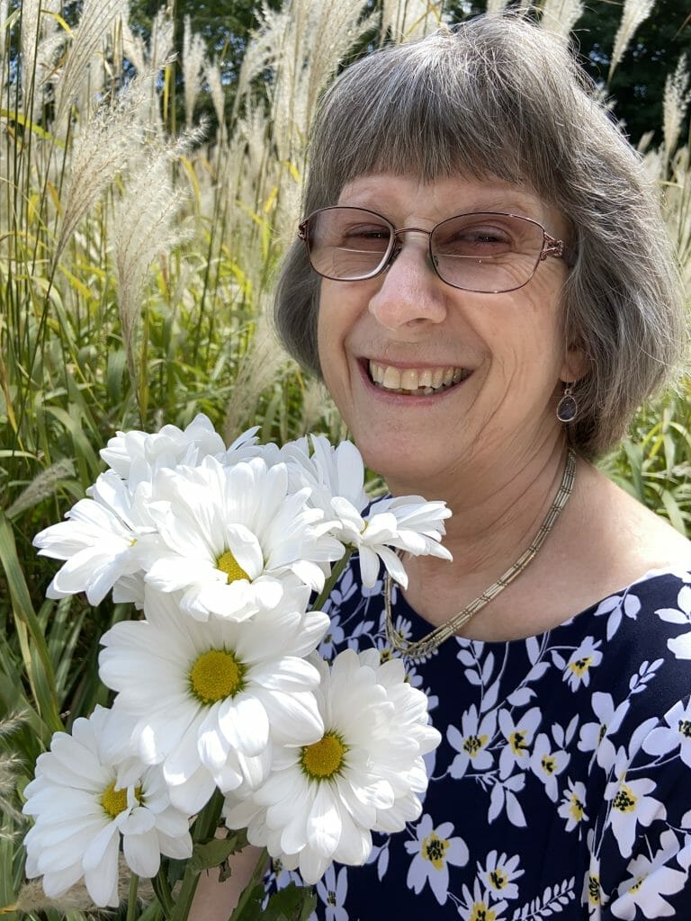 Karen Wingate with Daisies