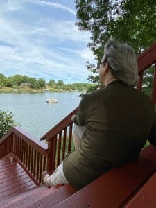 Karen Wingate at the Lake