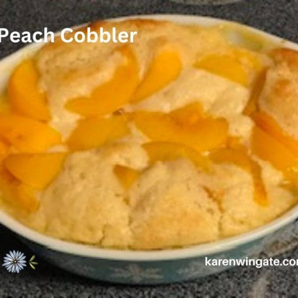 Peach Cobbler karenwingate.com
