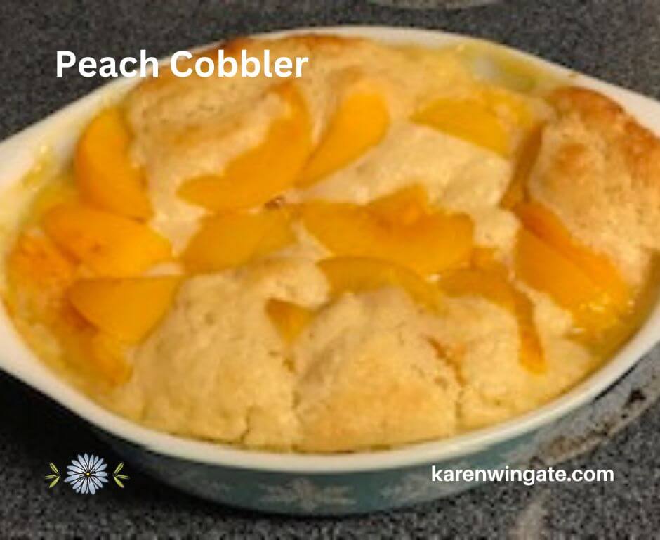Peach Cobbler karenwingate.com